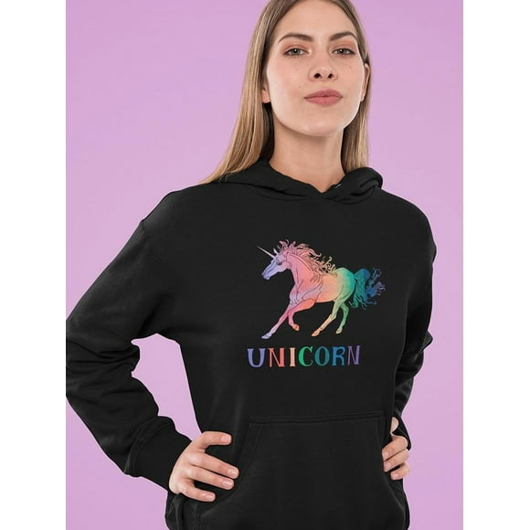 Uni Cute Rainbow Youth & Womens Sweatshirt Unicorn Rider